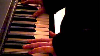 image from music video by Jennie Ox: Moonlight Sonata on broken out-of-tune piano